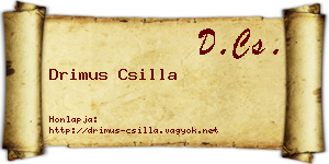 Drimus Csilla névjegykártya